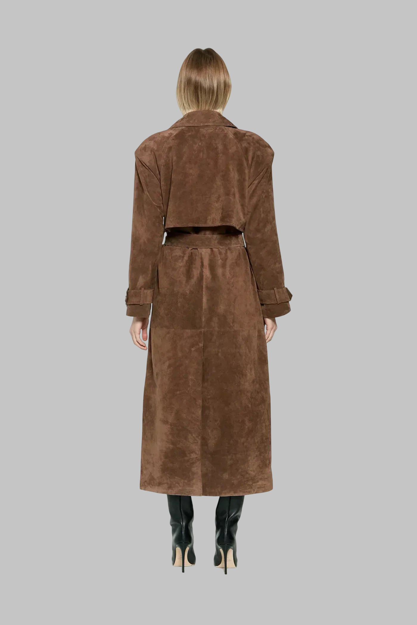 Zomšinis trenčas elegancijai moterims — EV1188