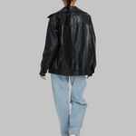 Oversized odinė striukė stiliui moterims — EV1209
