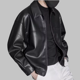 Odinė striukė elegancijai mieste vyrams — EV1227
