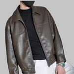 Odinė striukė elegancijai mieste vyrams — EV1227