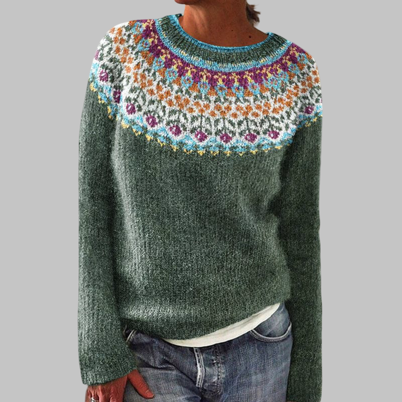 Fair Isle megztinis žiemą moterims — EV1246