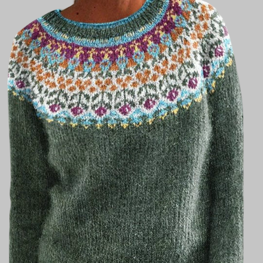 Fair Isle megztinis žiemą moterims — EV1246