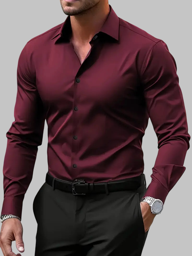 Slim fit marškiniai siluetui vyrams — EV1263