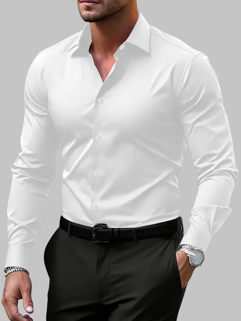 Slim fit marškiniai siluetui vyrams — EV1263
