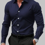 Slim fit marškiniai siluetui vyrams — EV1263