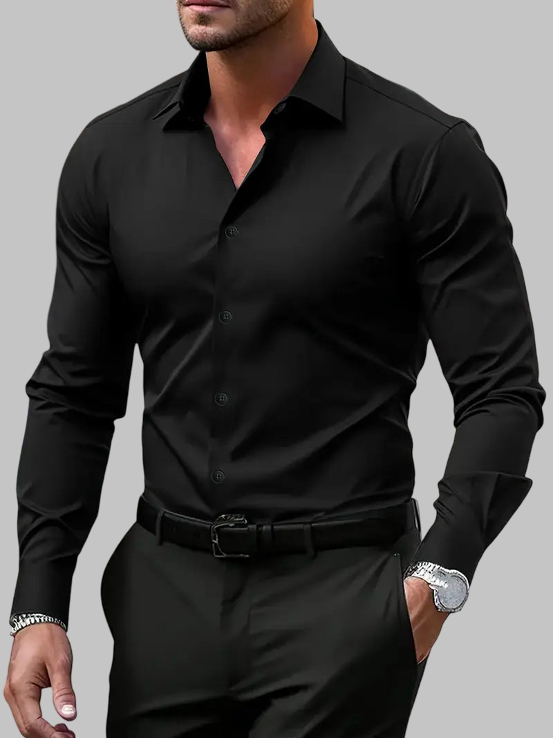 Slim fit marškiniai siluetui vyrams — EV1263