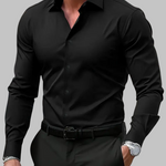 Slim fit marškiniai siluetui vyrams — EV1263