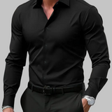 Slim fit marškiniai siluetui vyrams — EV1263