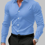 Slim fit marškiniai siluetui vyrams — EV1263