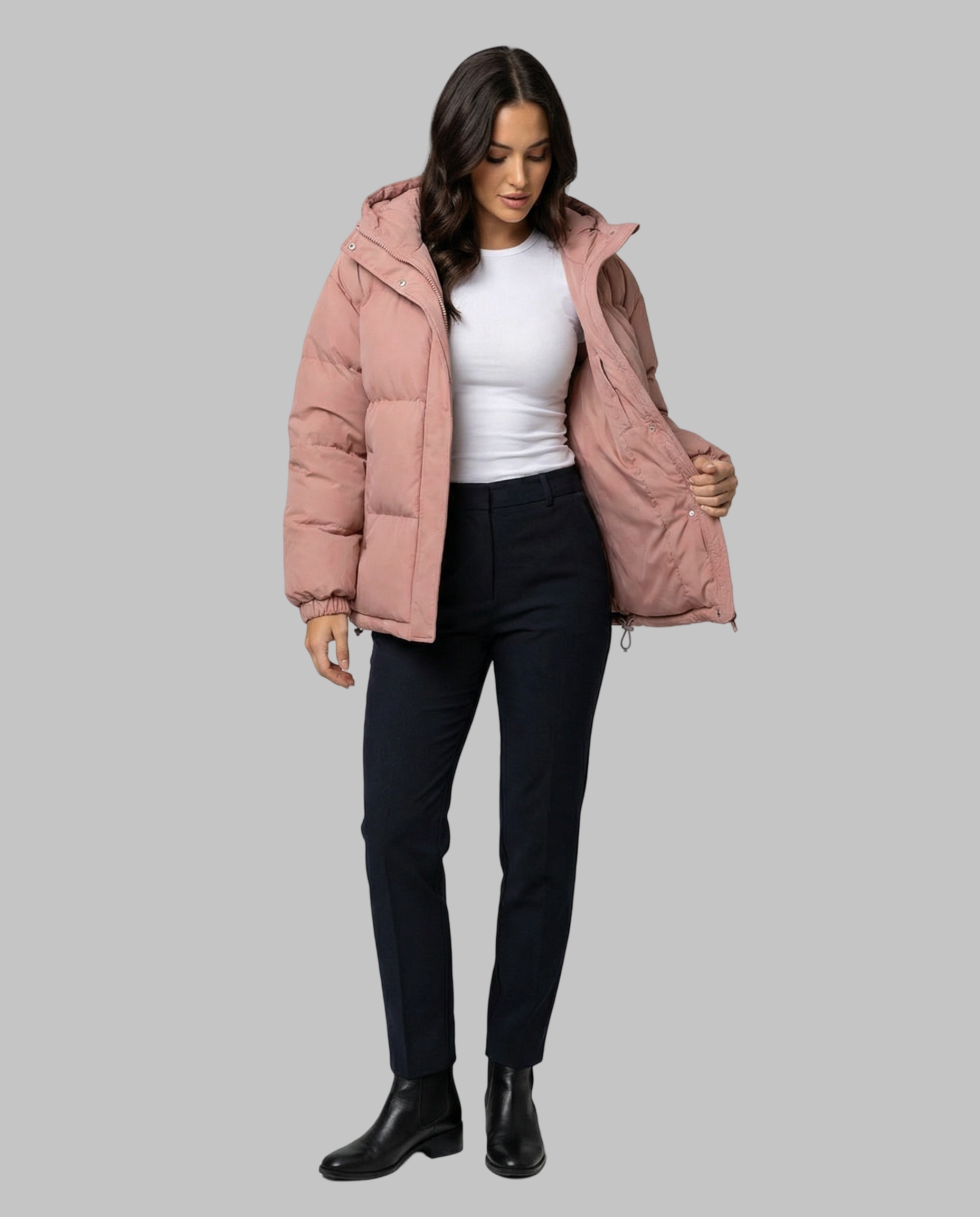 Oversized pūkinė striukė moterims — EV1292