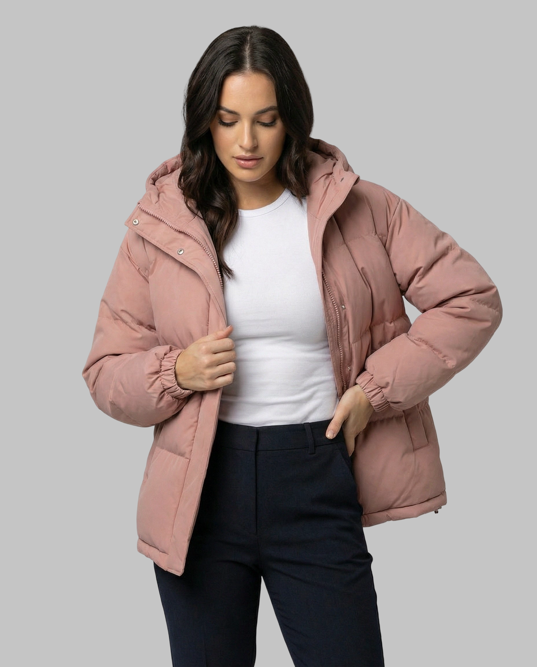 Oversized pūkinė striukė moterims — EV1292