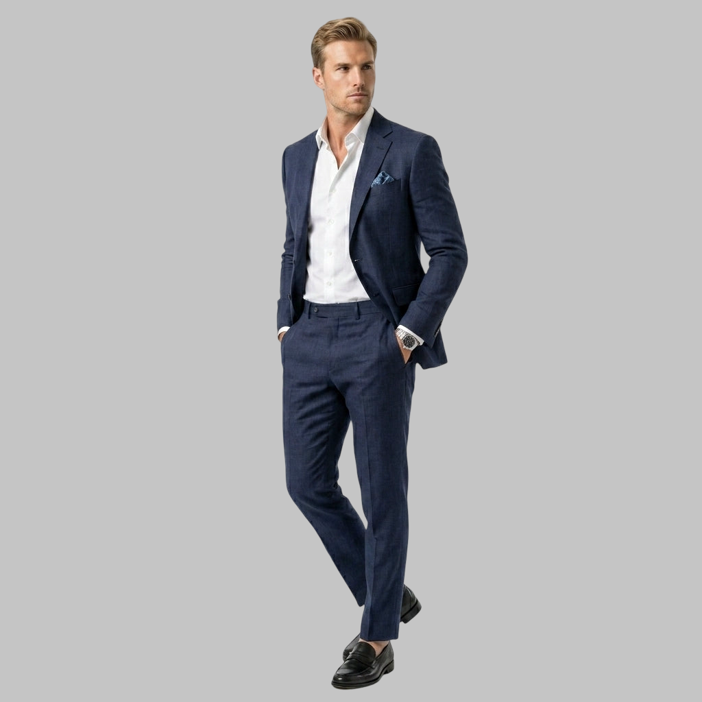 Slim fit kostiumas vestuvėms vyrams — EV1311