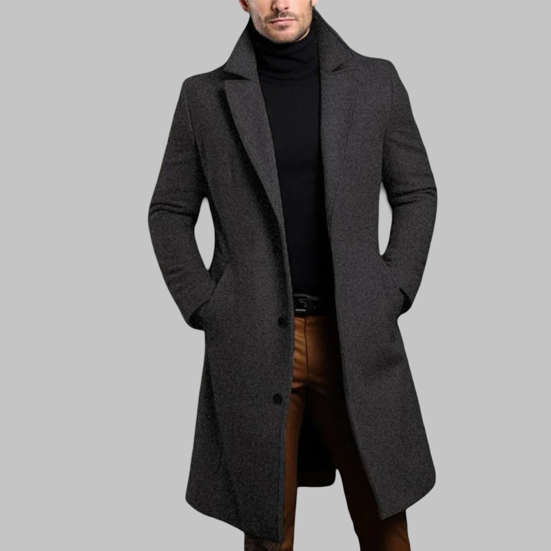 William | Klasikinis vyriškas vilnonis paltas – produkto nuotrauka 3