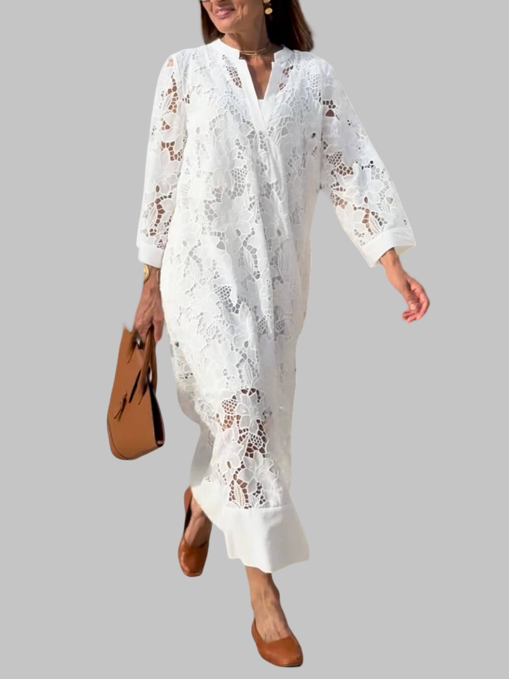 Suknelė lengvai elegancijai vasarą – Balta