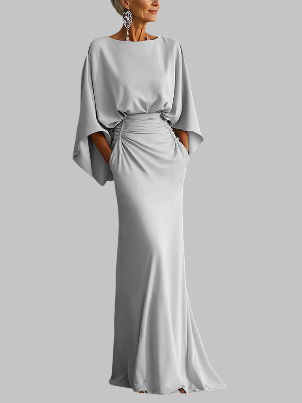 Suknelė elegancijai ypatingam vakarui – Sidabrinė