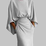 Suknelė elegancijai ypatingam vakarui – Sidabrinė