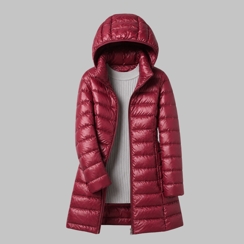 Paltas šilumai kasdien moterims – Bordo – 9