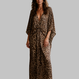 Leopardo rašto maxi suknelė – nuotrauka 5