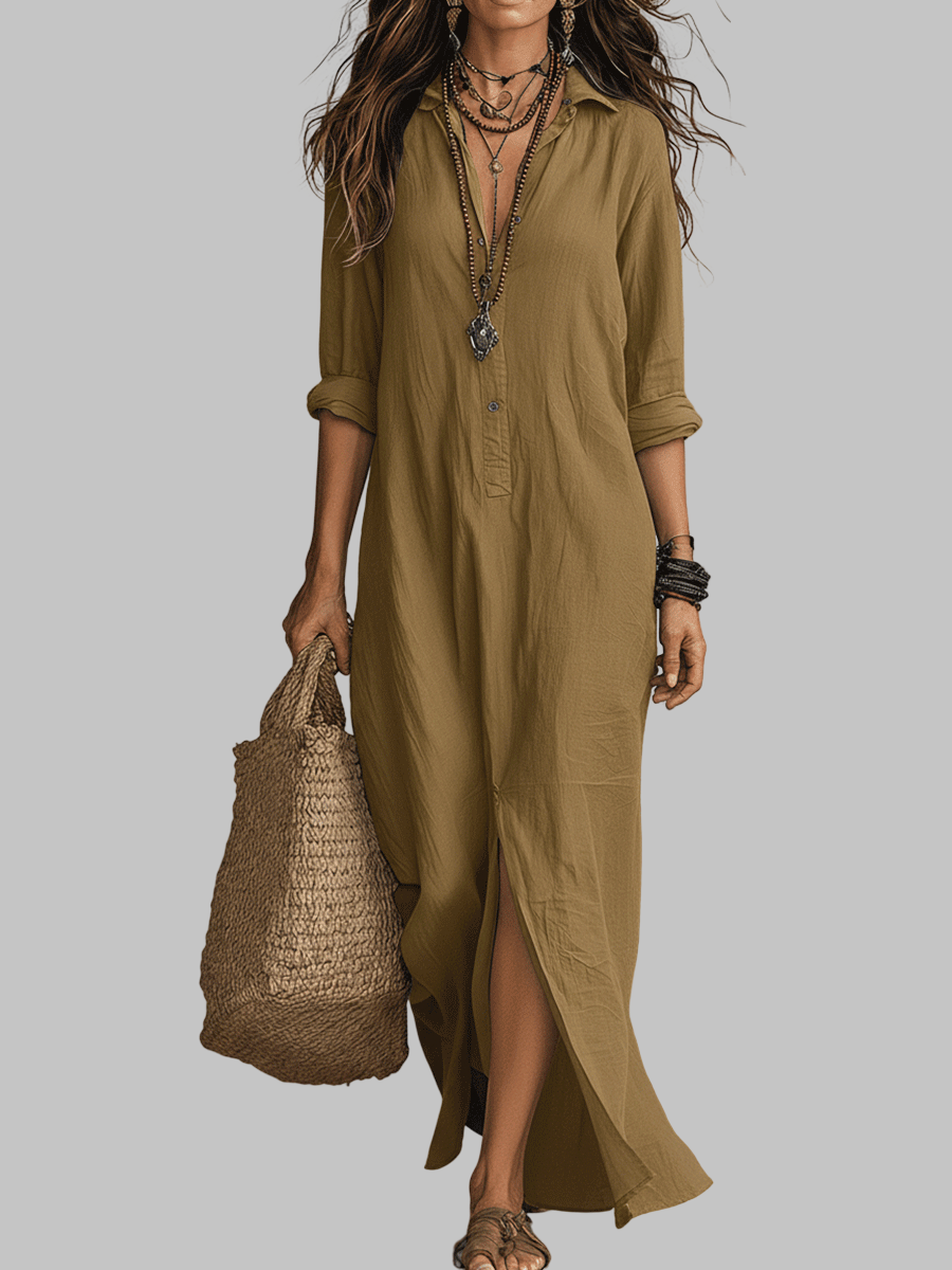 Maxi suknelė – juoda – nuotrauka 12