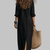 Maxi suknelė – juoda – nuotrauka 13