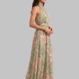 Gėlėta maxi suknelė – nuotrauka 3
