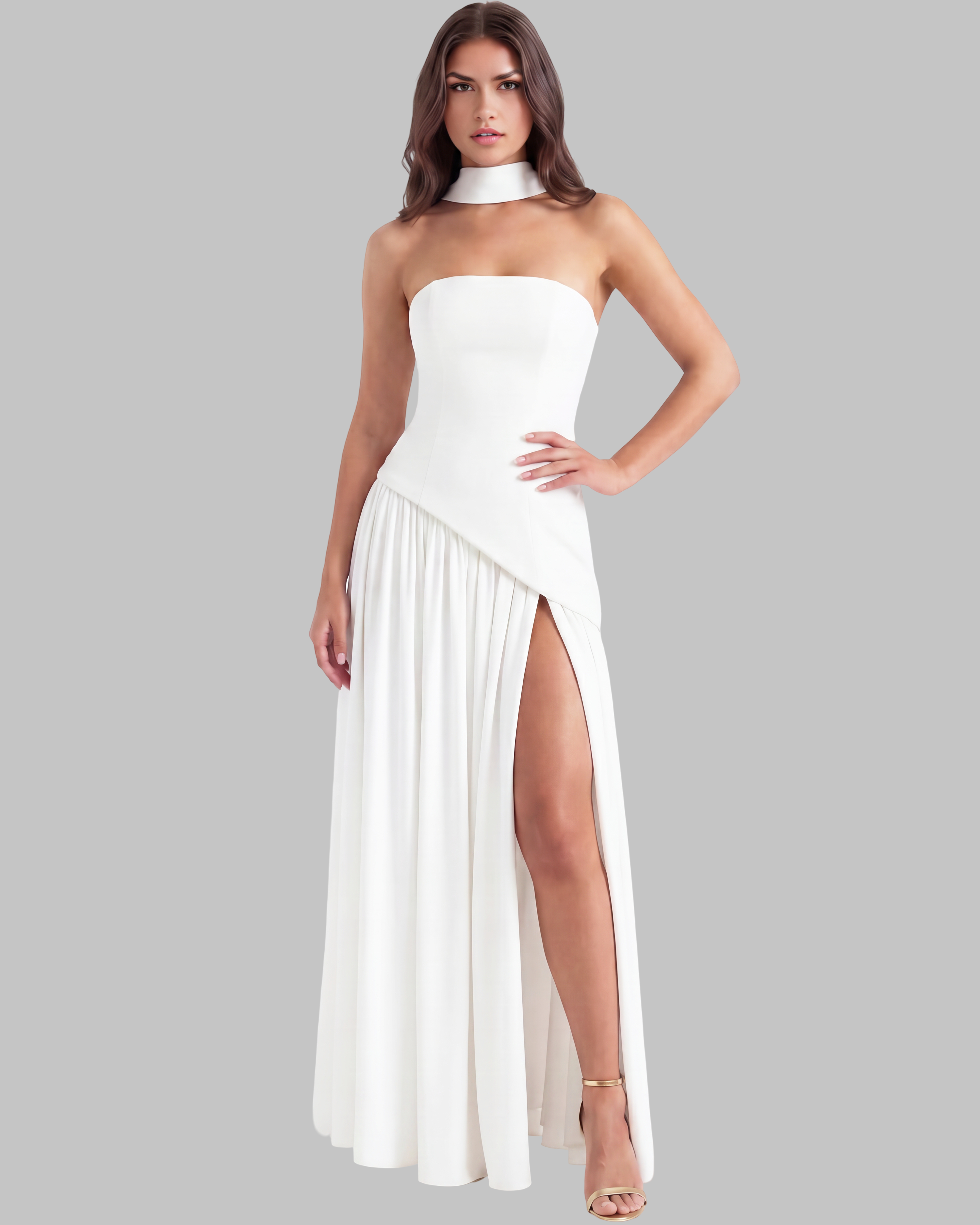 Maxi suknelė – raudona – nuotrauka 8