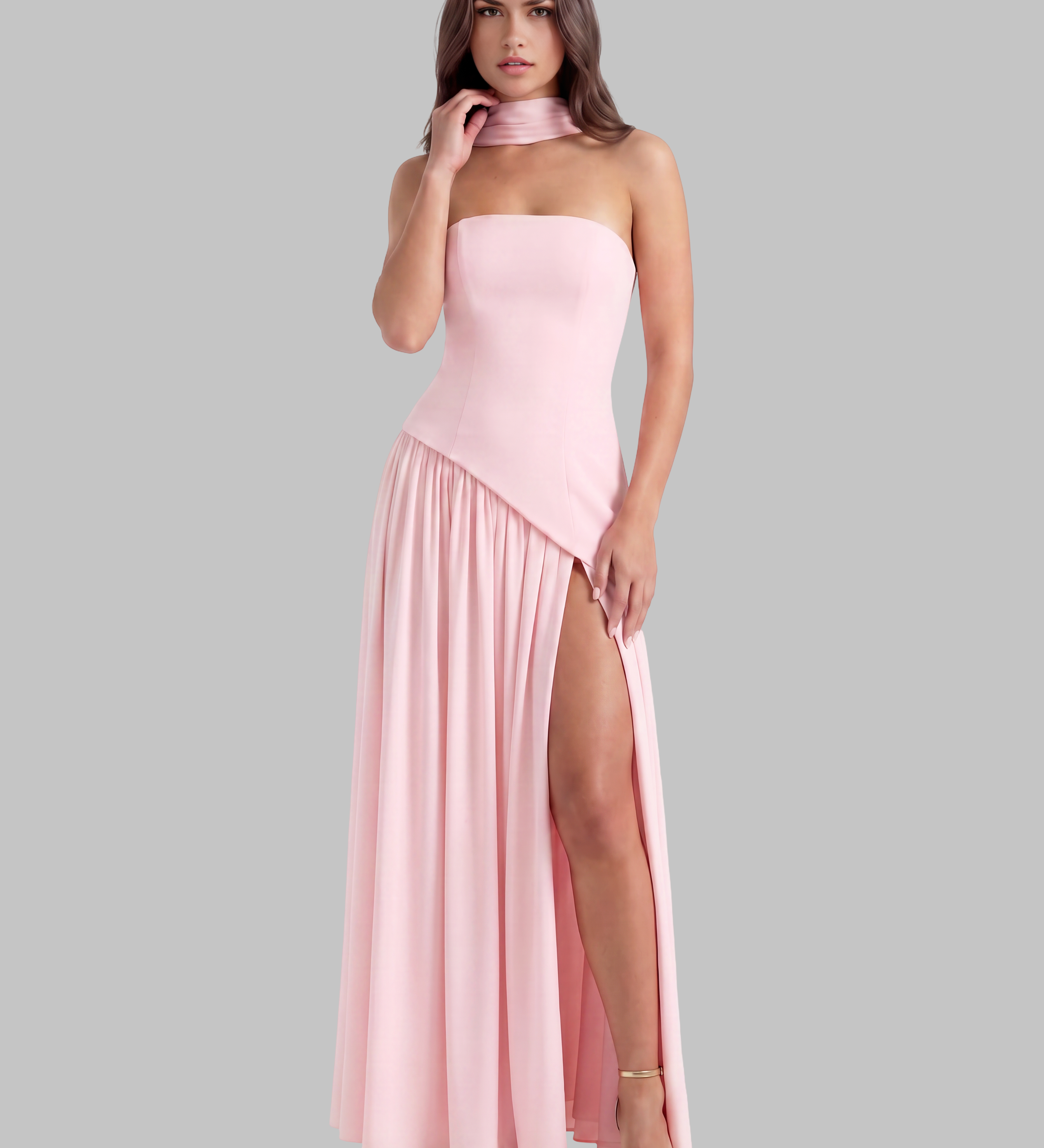 Maxi suknelė – raudona – nuotrauka 12