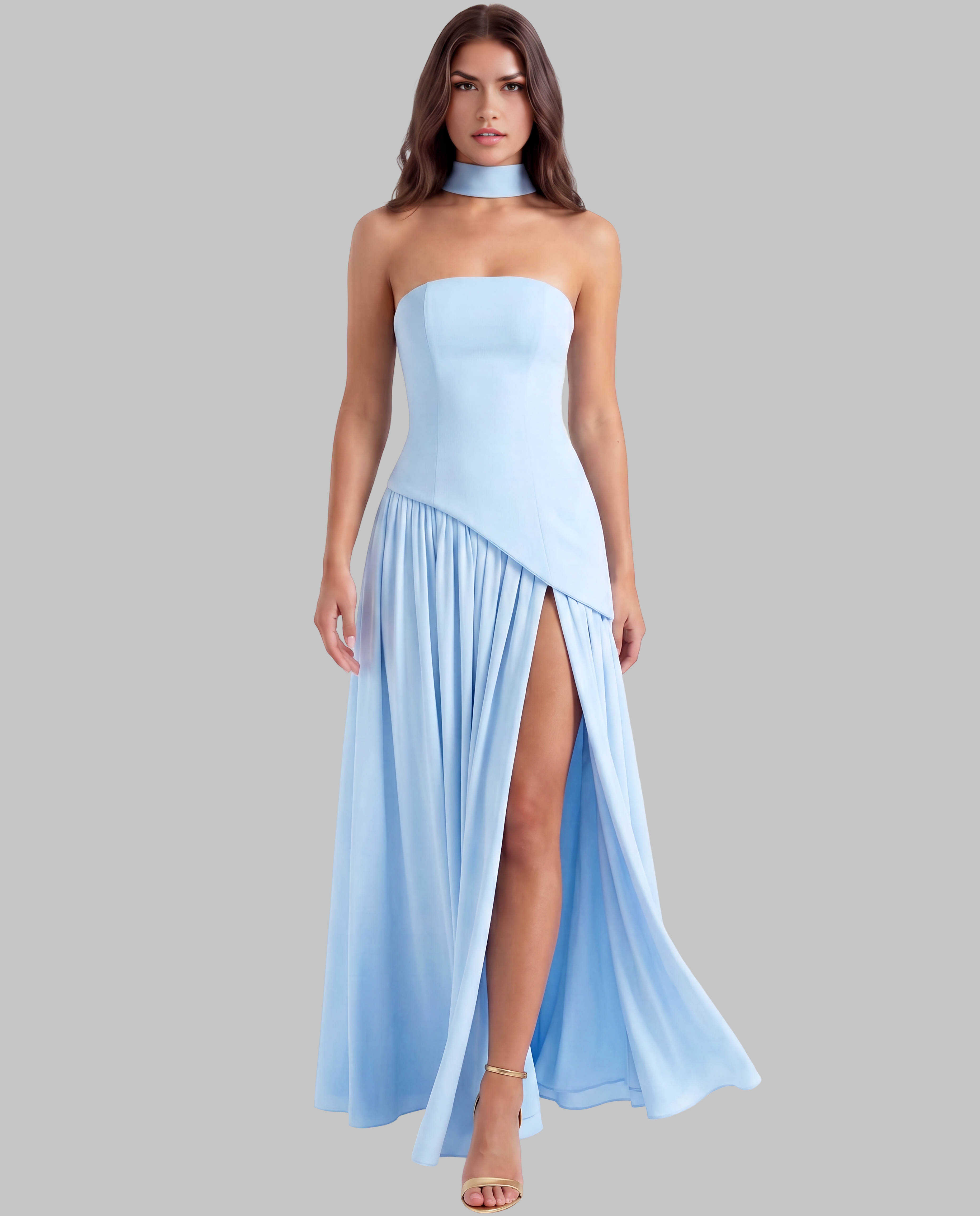 Maxi suknelė – raudona – nuotrauka 17