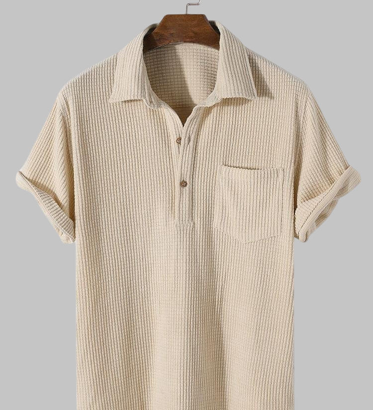 Herkus – Vaflinės tekstūros henley marškinėliai