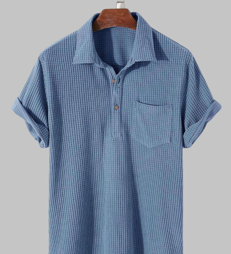 Herkus – Vaflinės tekstūros henley marškinėliai