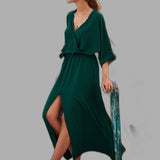 Ilga suknelė „Emerald Dream“ su raišteliu