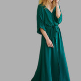 Ilga suknelė „Emerald Dream“ su raišteliu
